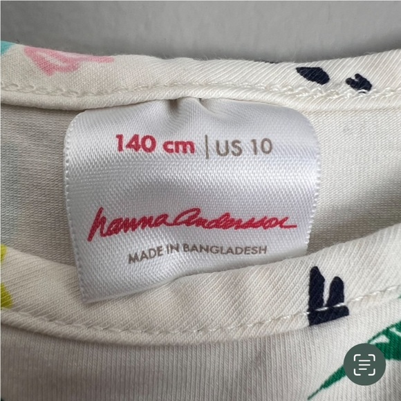 Hanna Andersson Girls Dress Palm Tree Flamingo Beachy Vacation tropical 10 140 - Picture 2 of 4